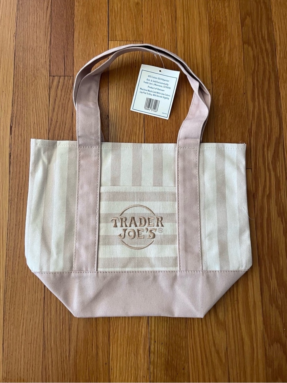 Trader Joe’s Pastel Striped Mini Canvas Tote Bags (set of 4) - Picture 8 of 12